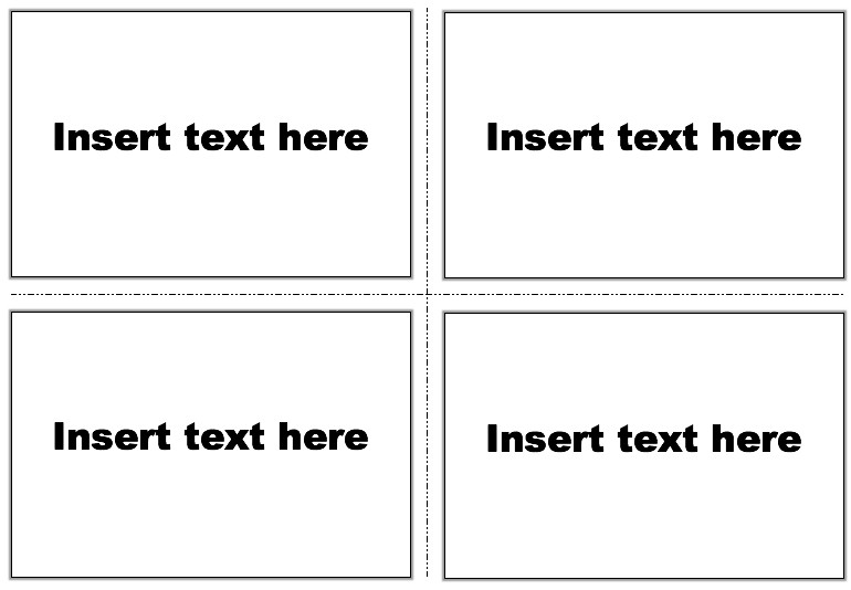 Flash Card Template for Word, Power Point, Google Docs, Slides ( FREE